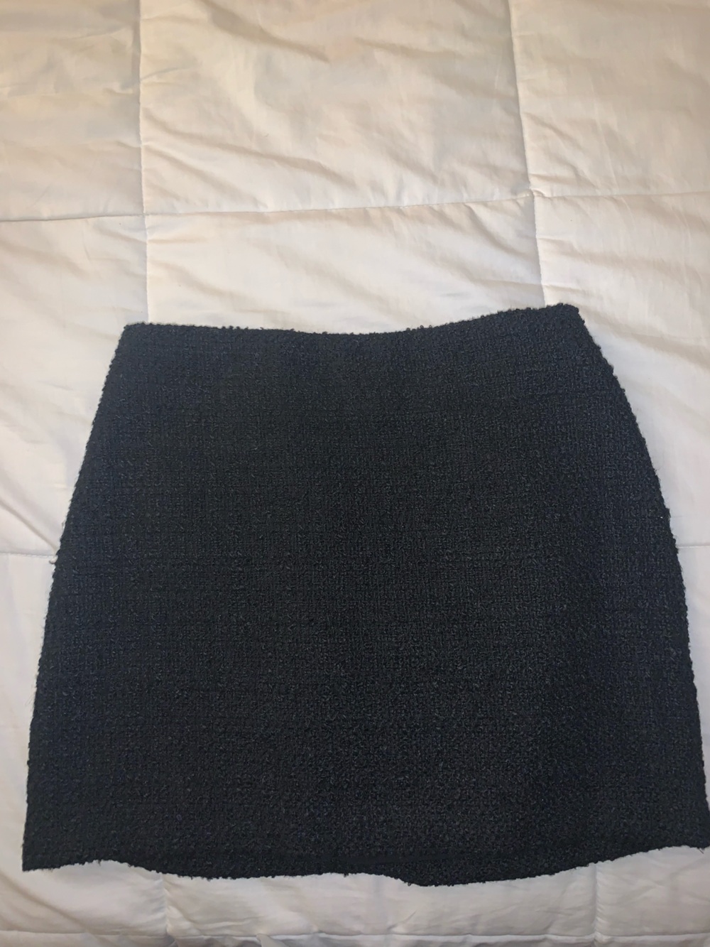 H&M black tweed mini skirt